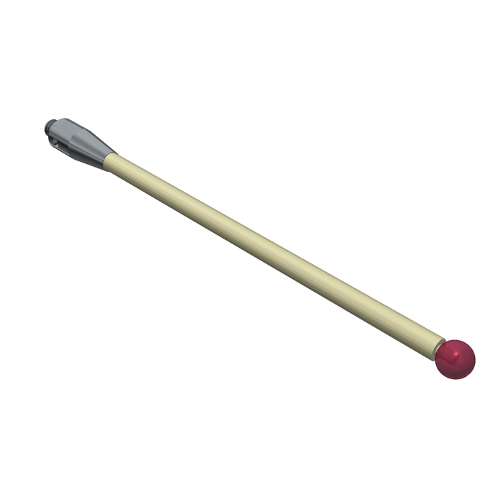 SM4 050 100 RCE - Straight M4 Stylus, 5mm Ruby Ball, 100mm Ceramic Stem, 88mm EWL