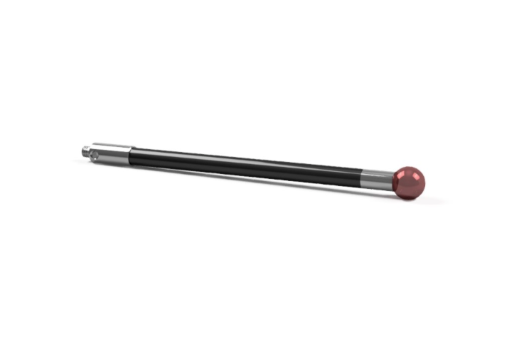 SM2 060 030 RCF - Straight M2 CMM Stylus 6mm Ruby Ball, 30mm Carbon Fiber Stem, EWL 22mm