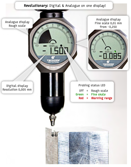 001D30012 - Tschorn 3D Tester Digital - 12mm Shank, 139mm 001D30012 - Tschorn 3D Tester Digital - 12mm Shank, 139mm