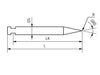 CST-100-406 - Carbide Cone Contour Stylus 59.5 mm Technical Drawing