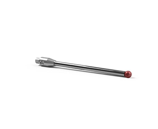 SM2 010 027 RCA - Straight M2 CMM Stylus 1mm Ruby Ball, 27mm Tungsten Carbide Stem, EWL 20.5mm