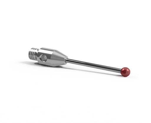 SM3 040 050 RCA - Straight M3 CMM Stylus, Ø4.0mm Ruby Ball, 50mm Tungsten Carbide Stem, EWL 43mm